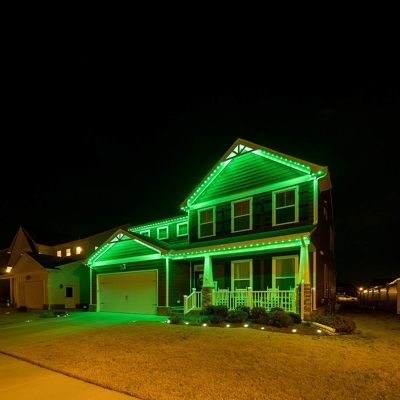 House with outdoor lighting Photo